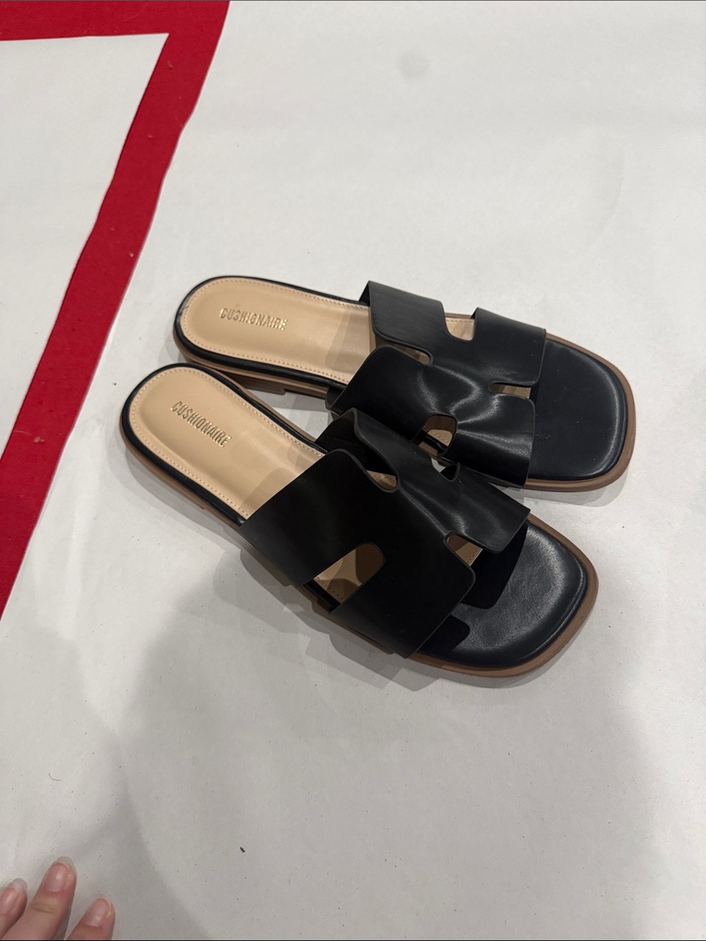 Cushionaire Women's Black Slide Mules sandals